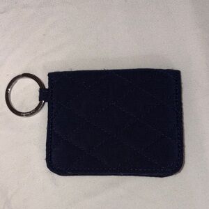 Vera Bradley Quilted Navy Keychain cardholder Wallet